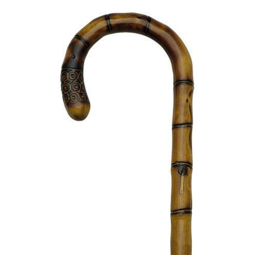 Arce genuino para mujer con bastones de caminar con clase de talla de bambú
