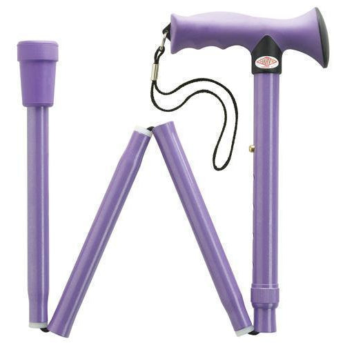 Overmold Ergonomic Folding Cane-Purple-Classy Walking Canes