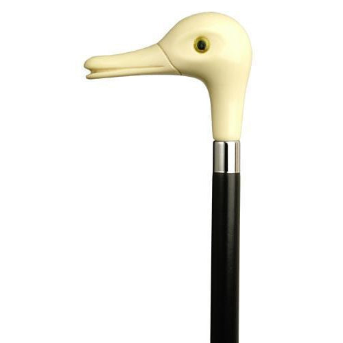 Duck Head with Glass Eye Ivory-Classy Walking Canes