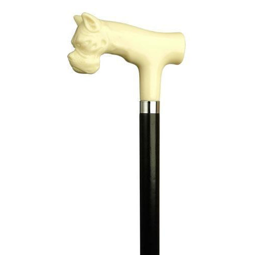 Derby Bull Dog Head Ivory-Classy Walking Canes