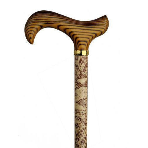 PCP Wood Cane with Derby Handle, Ramin Wood, Large Grip