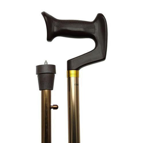Orthopedic Derby Handle with Ice Pick Bronze-Classy Walking Canes
