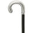 Chrome Crook Handle in Black Shaft-Classy Walking Canes