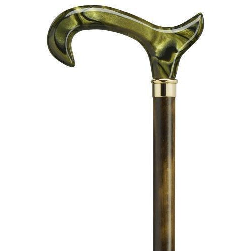 Marble Green Derby Handle-Classy Walking Canes