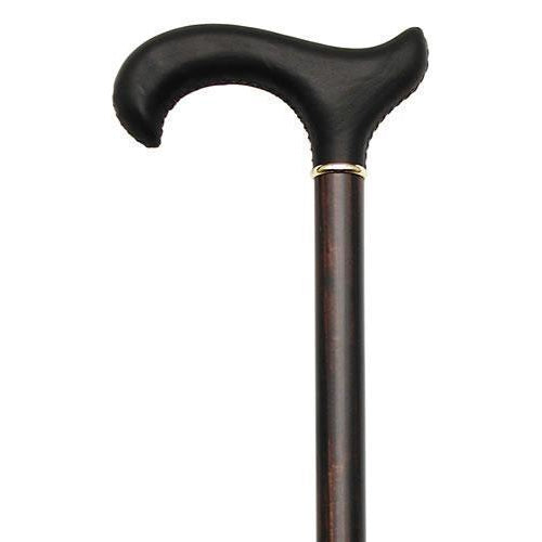 Genuine Leather Brown Walking Cane-Classy Walking Canes