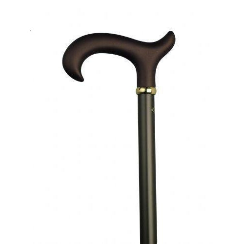 Ladie's bronze aluminum adjustable soft touch derby handle-Classy Walking Canes