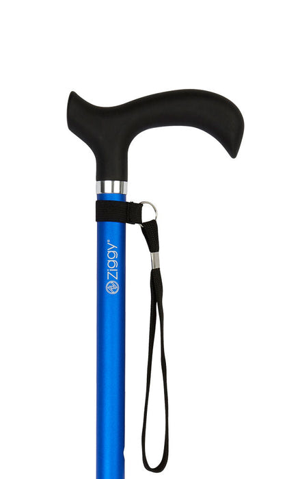 Ziggy Derby Adjustable Cane in Blue-Classy Walking Canes