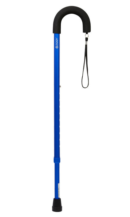 Ziggy Crook Adjustable Cane in Blue-Classy Walking Canes