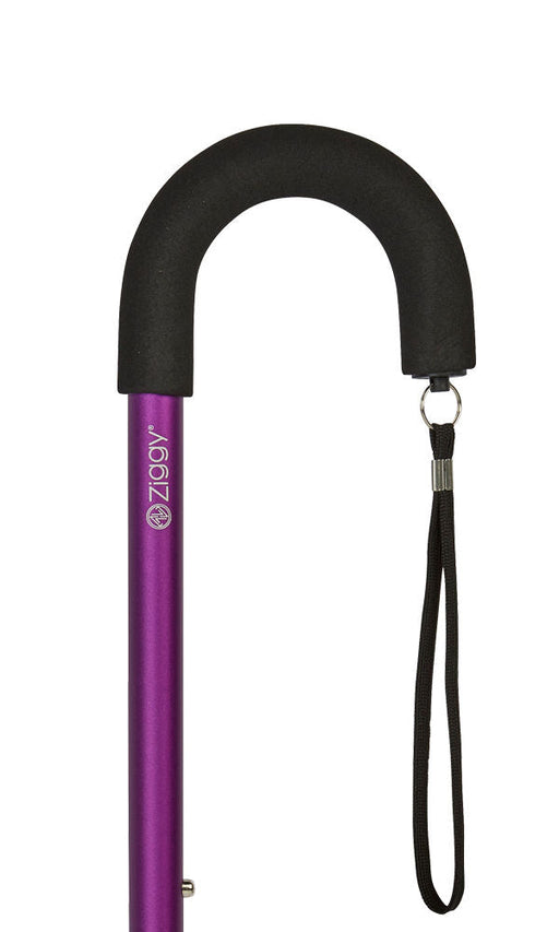 Ziggy Crook Adjustable Cane in Purple-Classy Walking Canes
