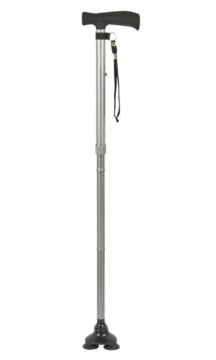 Ziggy Tribase Folding Stick in Grey-Classy Walking Canes