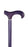 Derby with Silver Collar and Purple Shaft and Handle-Classy Walking Canes