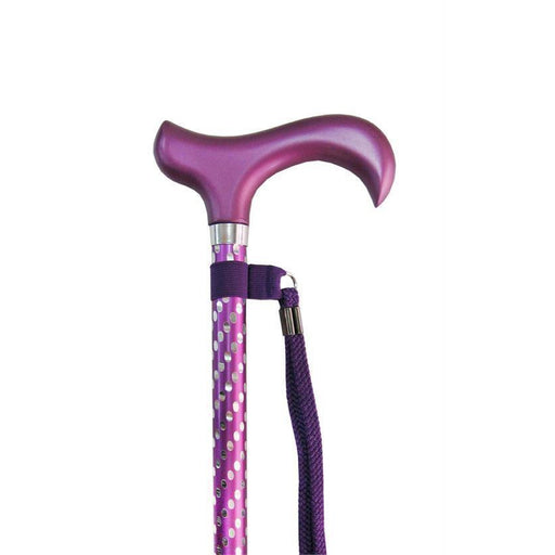 Bastones para caminar con clase de bastón grabado elegante púrpura ajustable