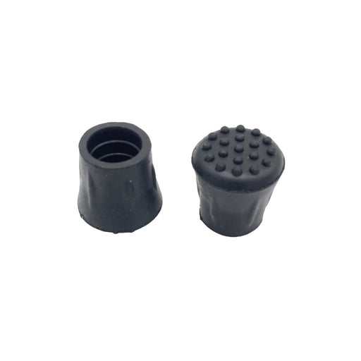 7/8 " Extra Grip Black Rubber Replacement Cane Tips - 2 Pack-Classy Walking Canes