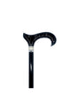 Classy Walking Canes Adjustable Elegant Black With Rhinestone Collar-Classy Walking Canes
