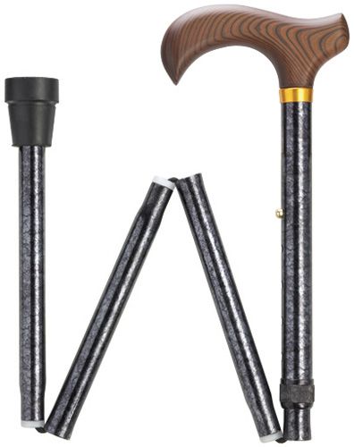 Folding Cane in Granite Black Design-Classy Walking Canes
