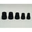 Puntas de bastón estándar en negro de 5/8 pulgada: pares de bastones para caminar con clase