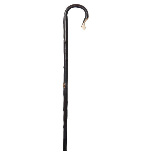 Shepherd's Crook 54 inches in Chestnut with Bark-Classy Walking Canes